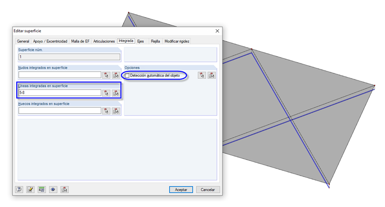 Objetos integrados en la superficie