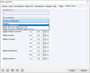 Editar superficie - Modificar rigidez