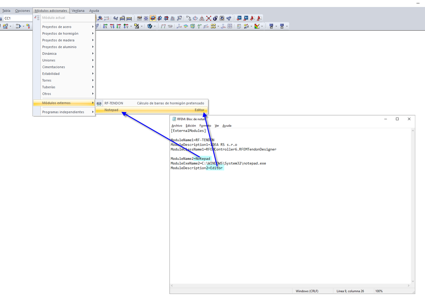 Integración de software propio en RFEM 5