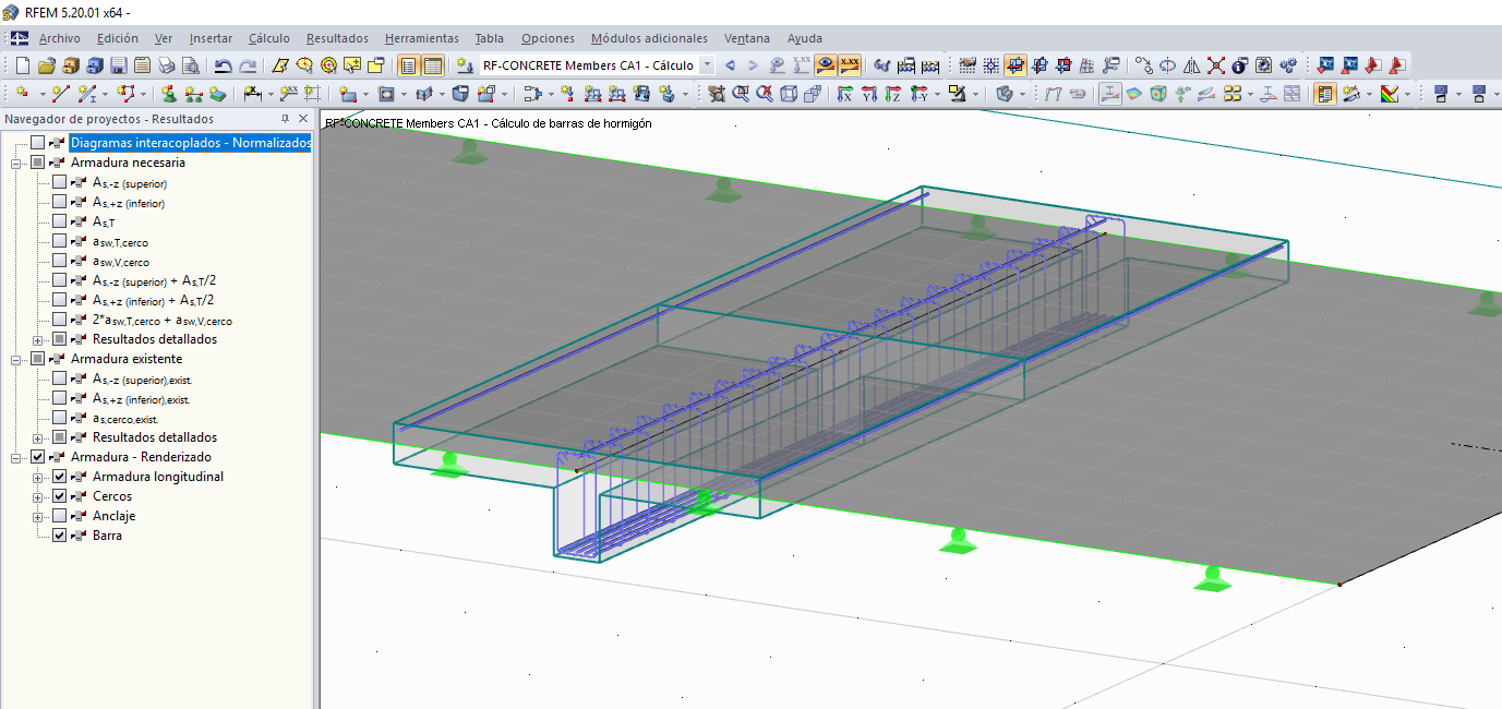 Visualización en armadura - Renderizado