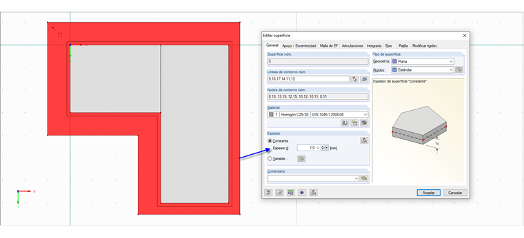 Superposición de la cimentación