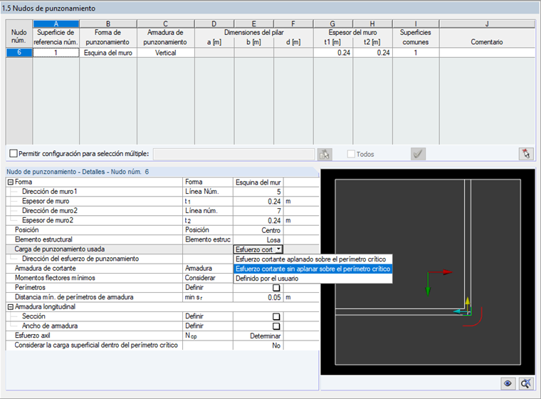 Método para determinar la carga de punzonamiento aplicada en RF-PUNCH Pro