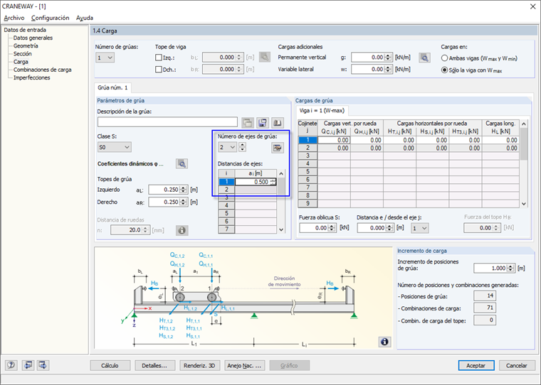 Ventana 1.4 - Cargas