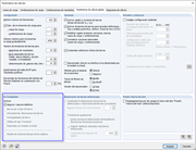 Parámetros de cálculo con no linealidades en la estructura introducida