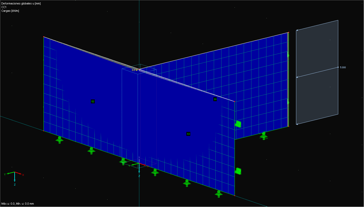 Transmisión de la fuerza de compresión de la pared
