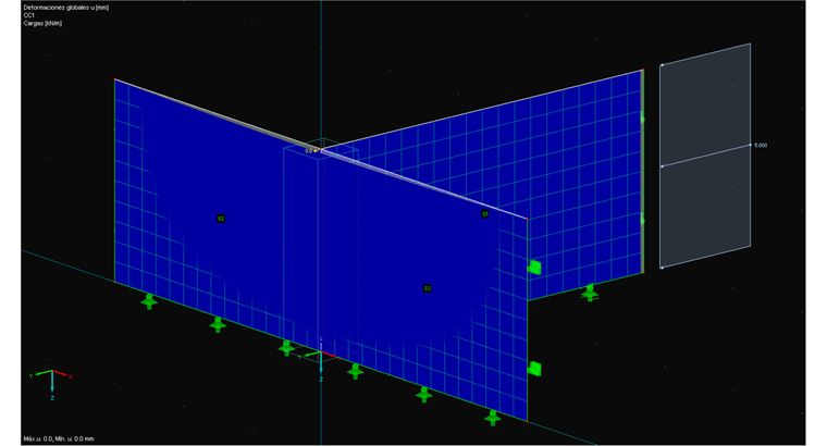 Transmisión de la fuerza de compresión de la pared