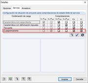 Configuración de la situación de proyecto para comprobar el ELS