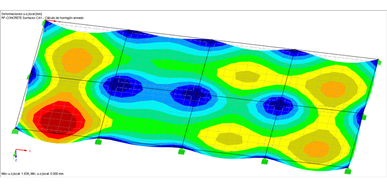 Deformación del análisis con RF-CONCRETE Deflect