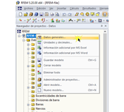 Abrir los datos generales usando el menú contextual del archivo