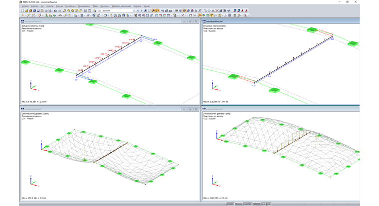 Efecto del modelado de contactos