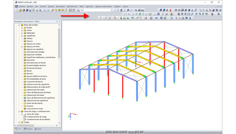 Barra de herramientas movida