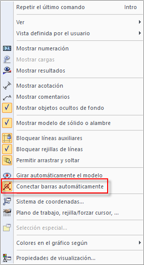 Conectar barras automáticamente