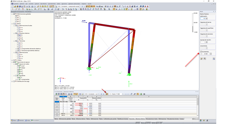 Visualización de los resultados intermedios