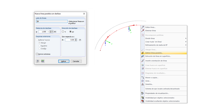 definir línea paralela