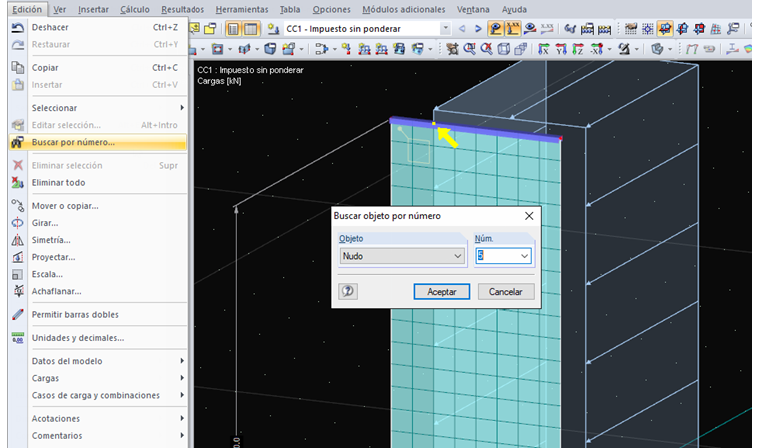 Encontrar el nudo de malla de EF