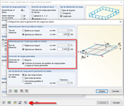 Detalles de las cargas generadas