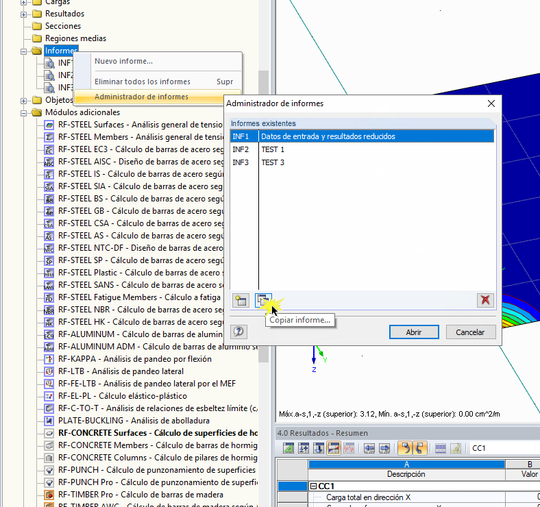 Administrador de informes