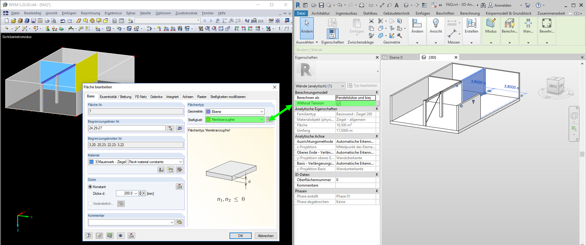 Sin tracción de membrana