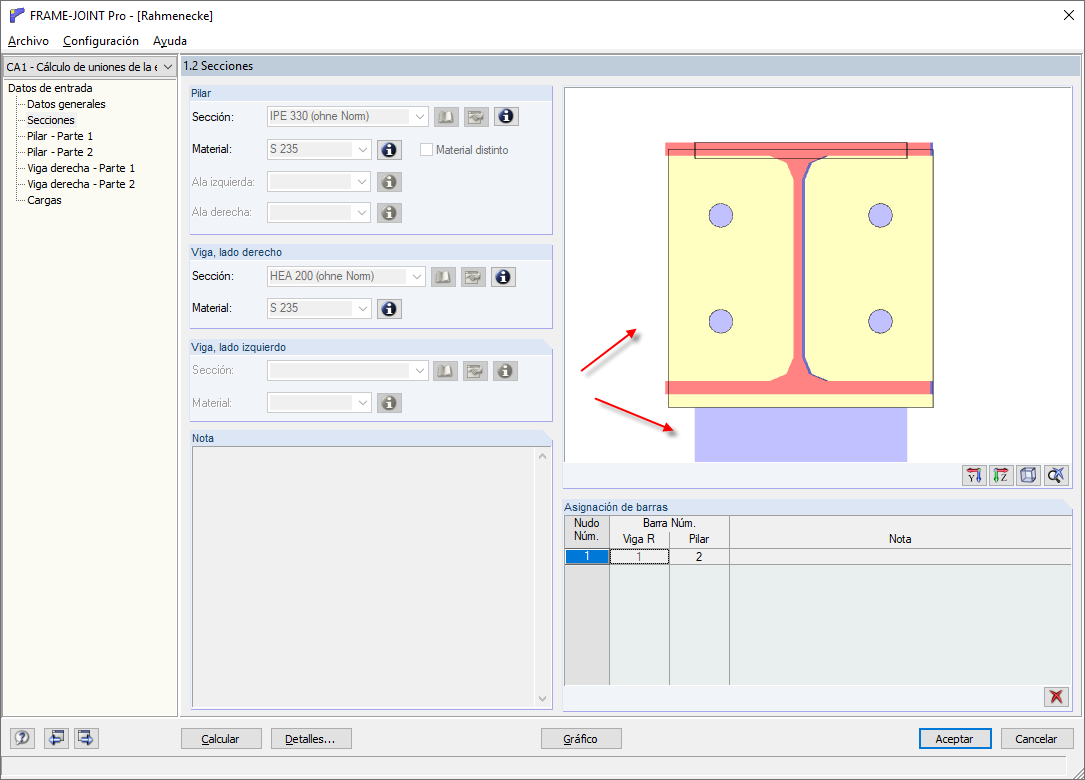 Vista gráfica de la unión
