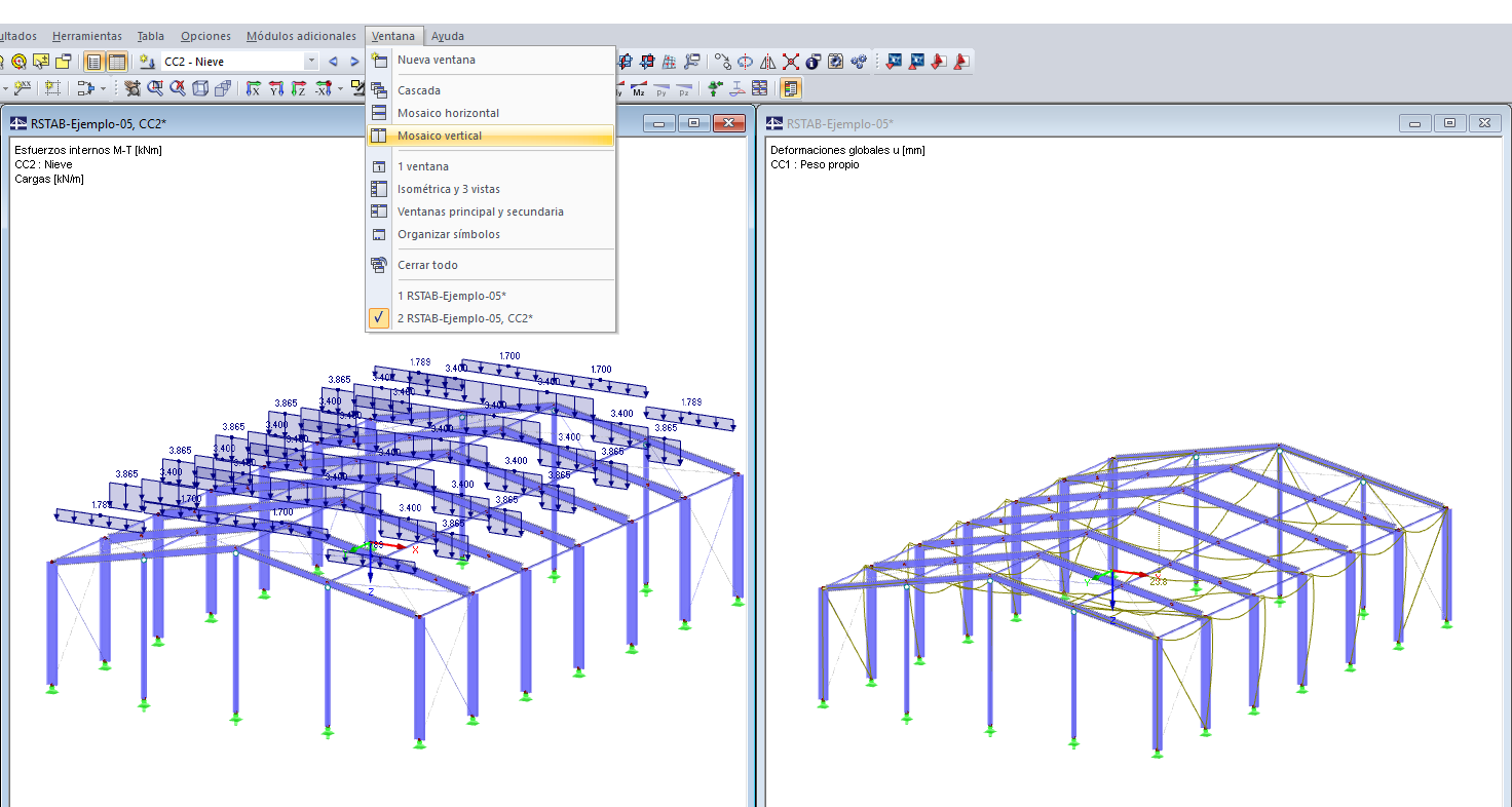 Disposición de ventanas