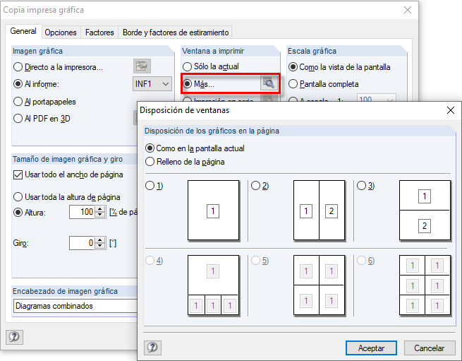 Disposición de ventanas