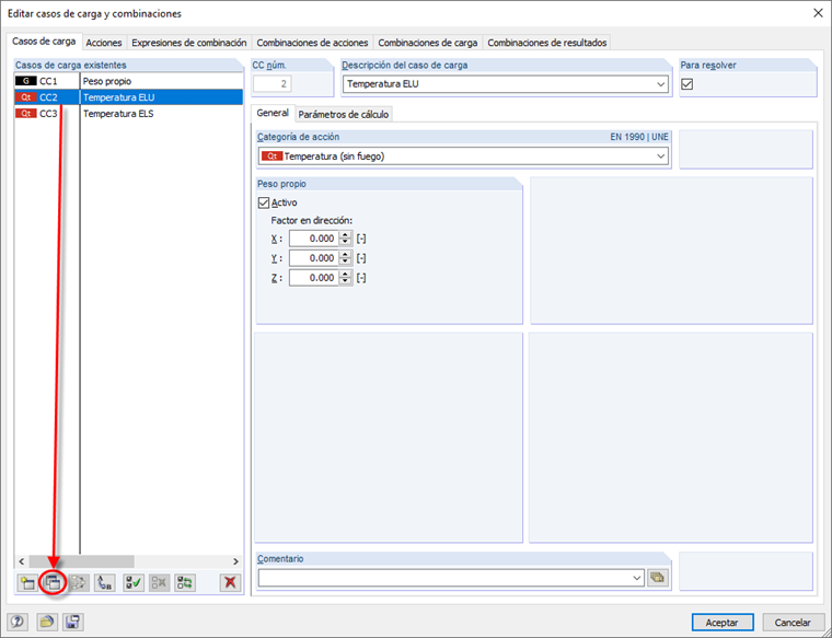 Copiar el caso de carga
