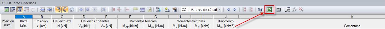 Función de importación de tablas de Excel