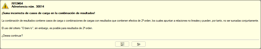 Advertencia de RFEM