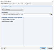 Directorio de trabajo