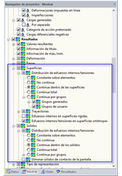 Distribución de esfuerzos internos