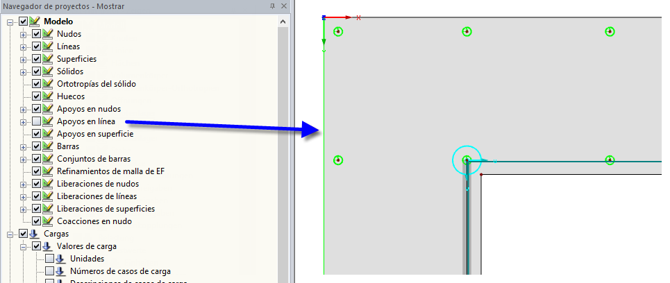Apoyo en línea en verde