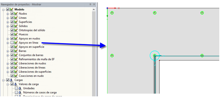 Apoyo en línea en verde