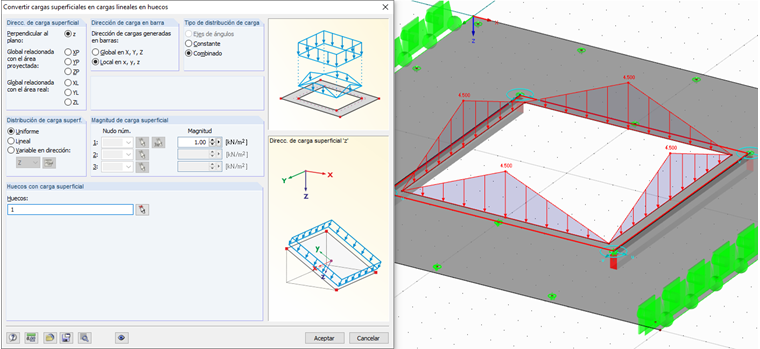 Carga superficial en huecos