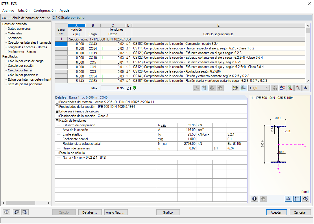 Diseño en RF-/STEEL EC3 según EN 1993-1-1