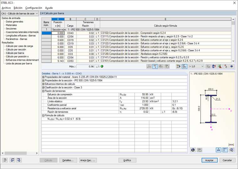 Diseño en RF-/STEEL EC3 según EN 1993-1-1