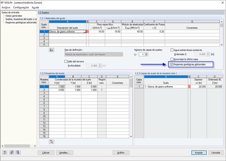 Regiones geológicas adicionales