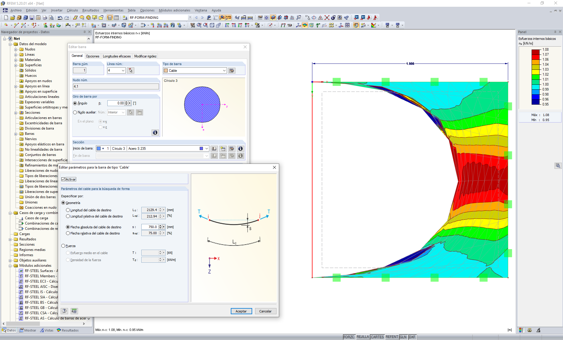 Configuración desfavorable de la búsqueda de forma