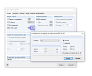 Configuración de página de impresión