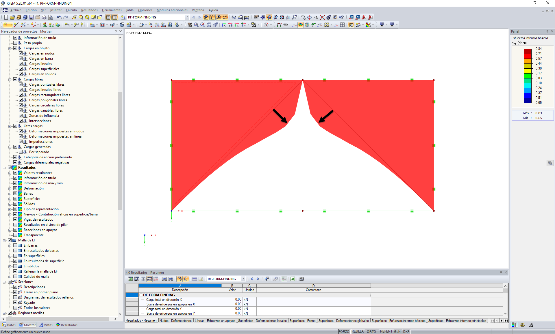 Borde de membrana deformado