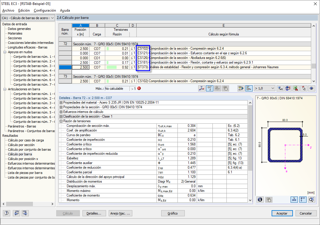 Números de cálculo internos
