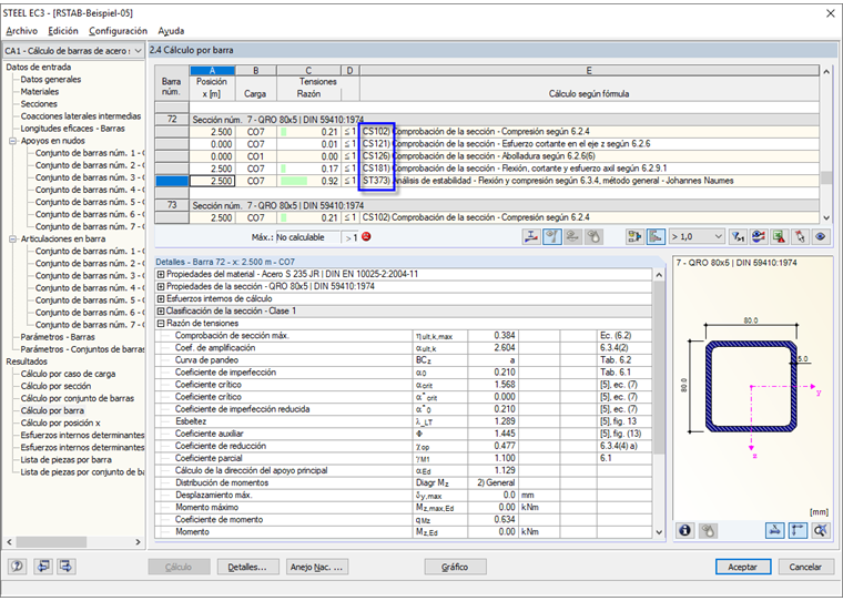 Números de cálculo internos