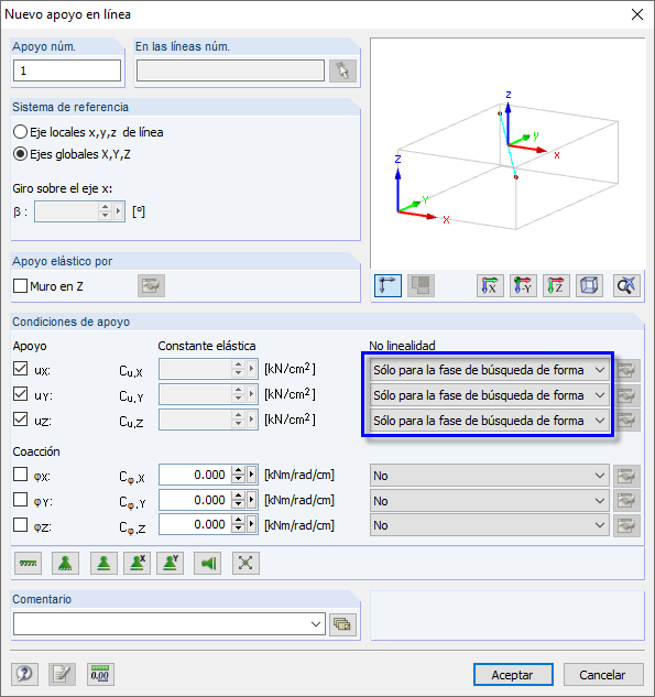 Soporte para la búsqueda de forma