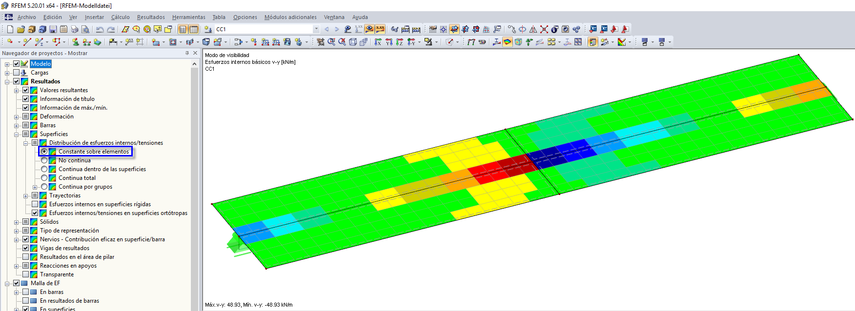 Constante sobre los elementos