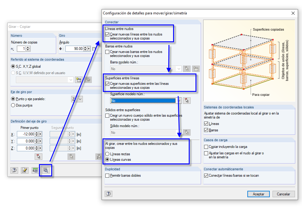 Creación de una superficie girada