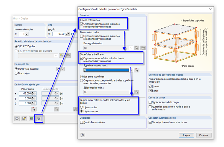Creación de una superficie girada