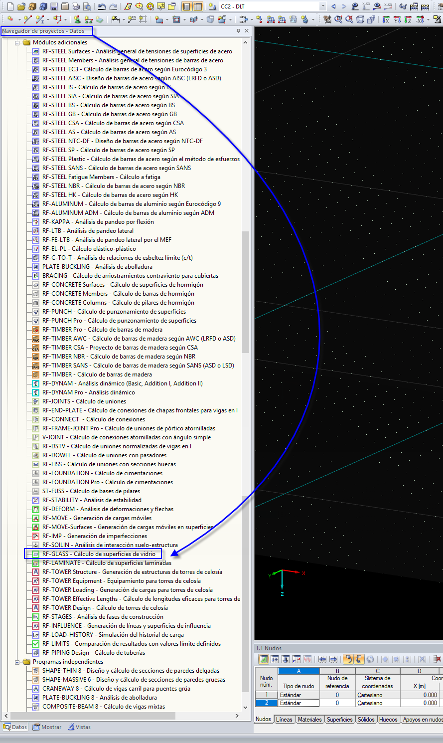 módulo adicional RF-GLASS