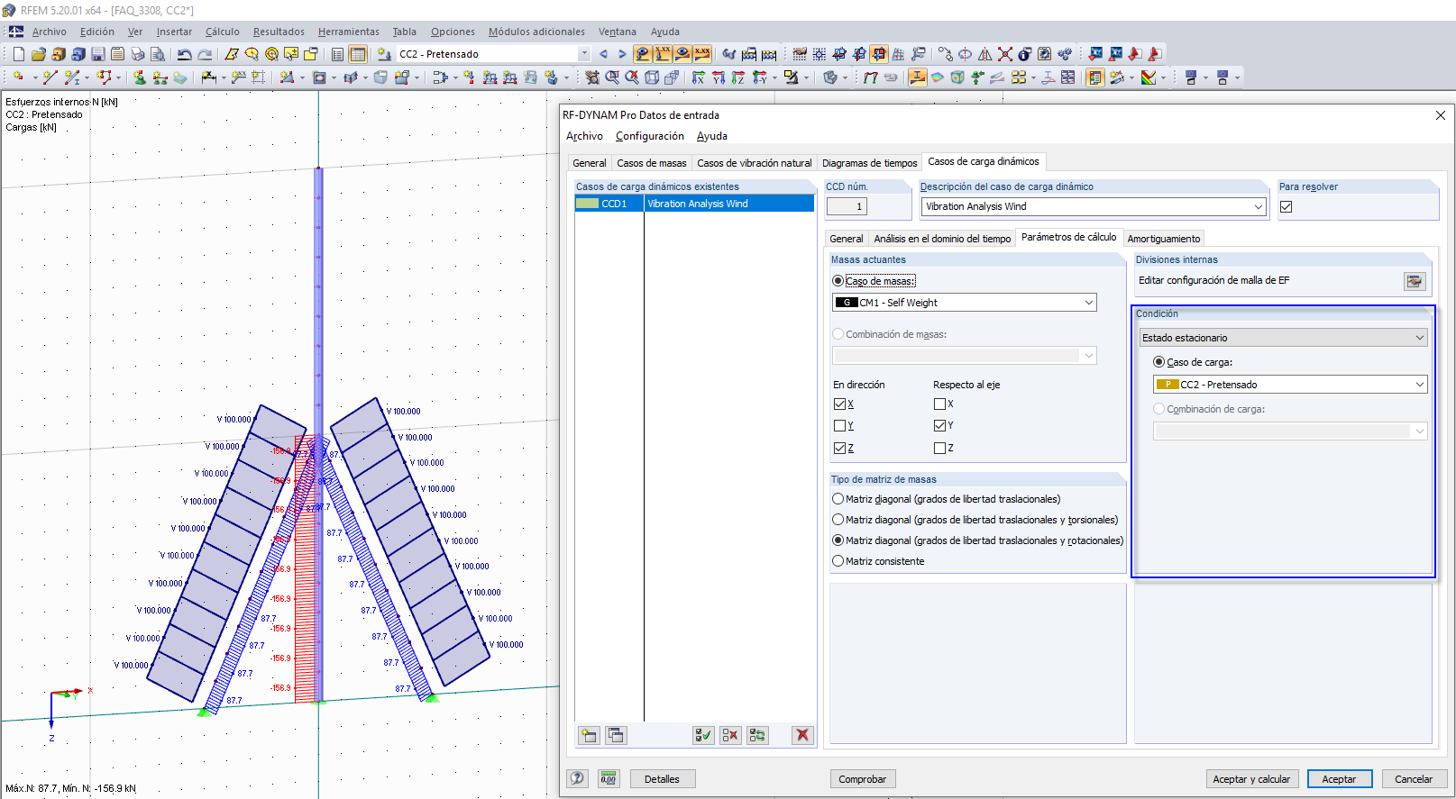 Estado estacionario en el análisis del historial del tiempo