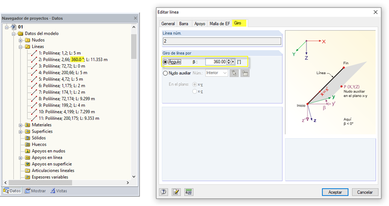 Ajuste de la rotación