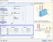 Cuadro de diálogo "Editar carga superficial" con la configuración de "Temperatura"