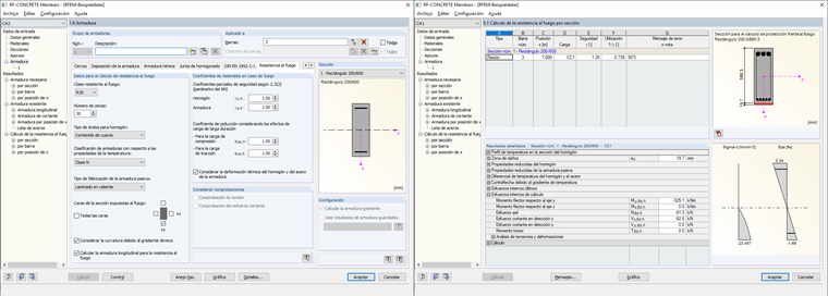 Opción para considerar la expansión térmica y la imperfección inicial del arco